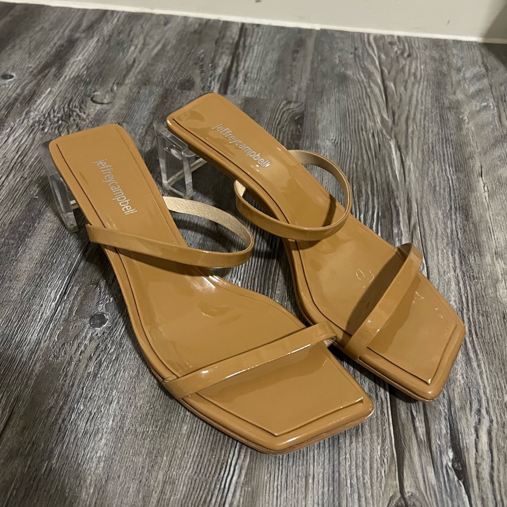 Jeffrey Campbell Tan Strappy Sandals